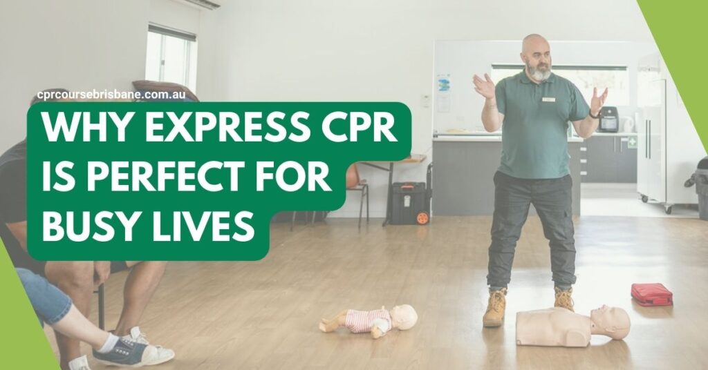 An instructor trains CPR while an attentive class looks on